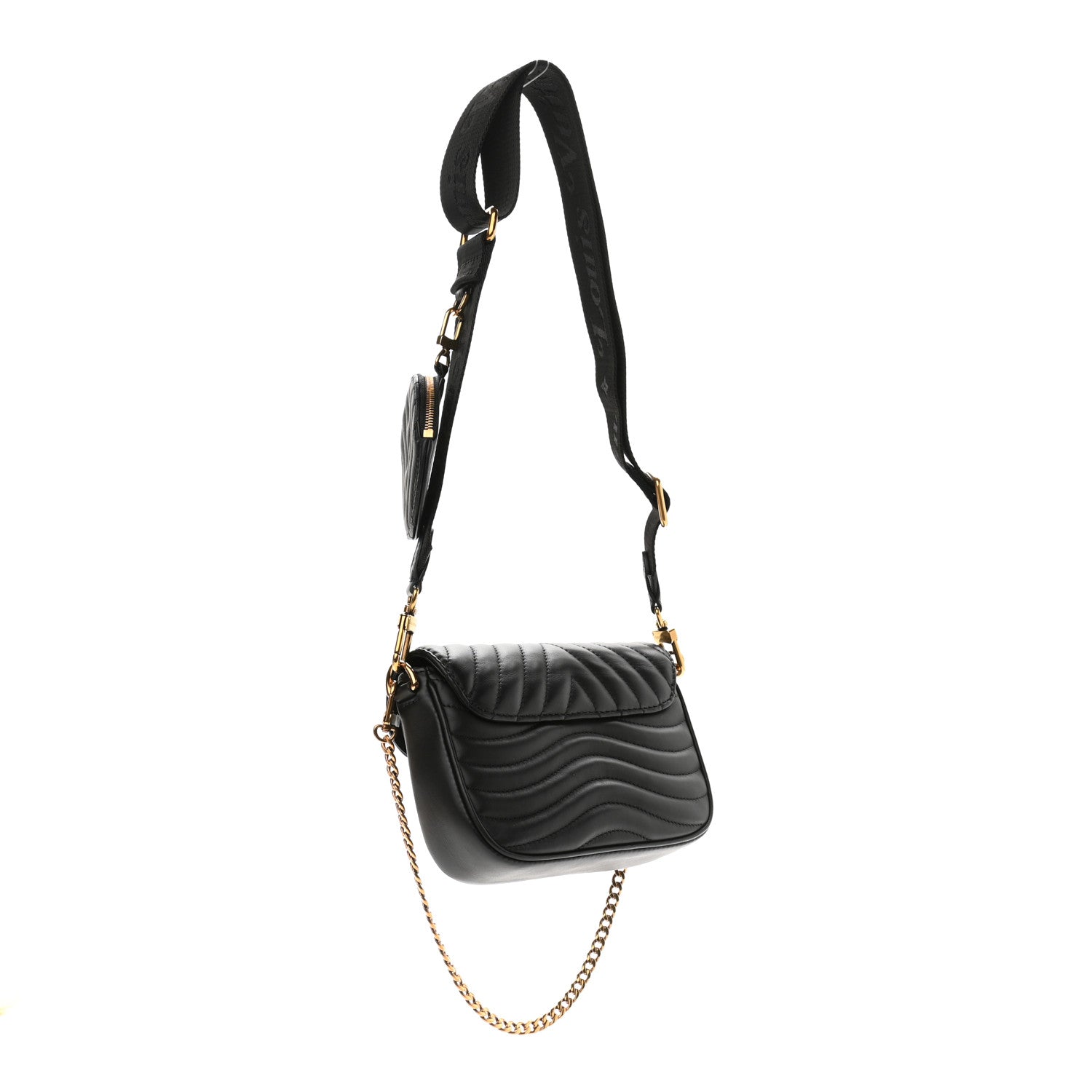 Louis Vuitton Calfskin New Wave Multi Pochette Black 3 of 9