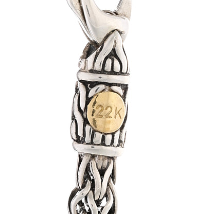 John Hardy Sterling Silver 22K Yellow Gold Hammered Pendant Necklace 4 of 4
