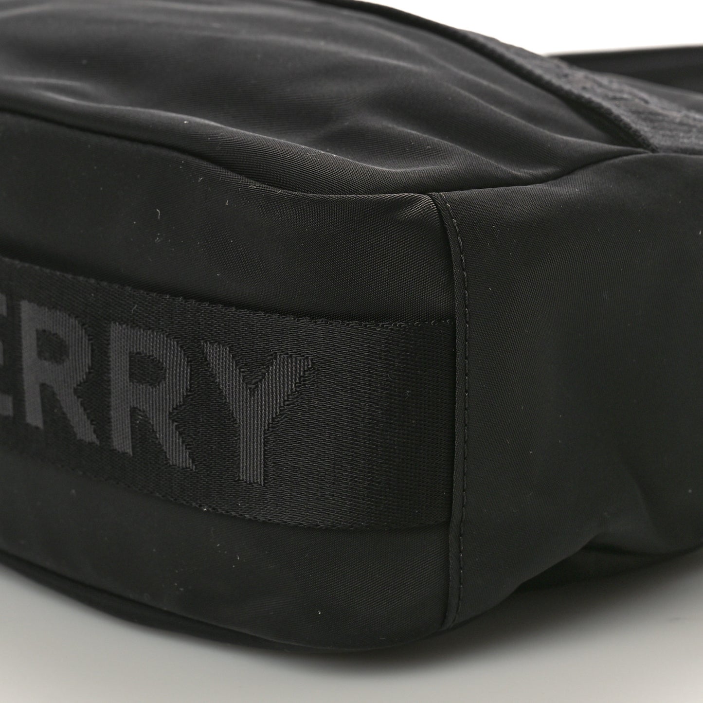 Nylon Logo Detail Crossbody Bag Black