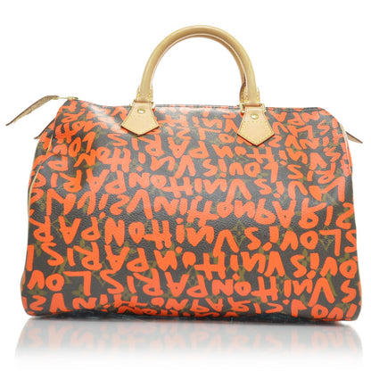 Louis Vuitton Monogram Graffiti Speedy 30 Orange 3 of 9