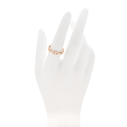 Hermes 18K Rose Gold PM Chaine d'Ancre Enchainee Ring 55 7.25 2 of 6