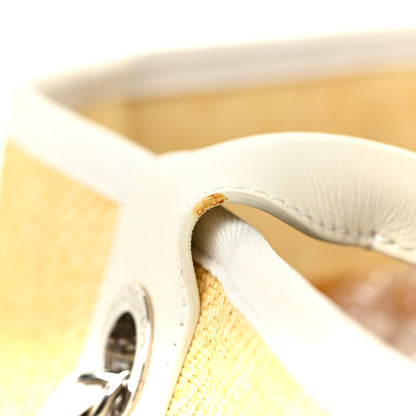 Chanel Canvas Medium Deauville Tote Light Yellow 14 of 15