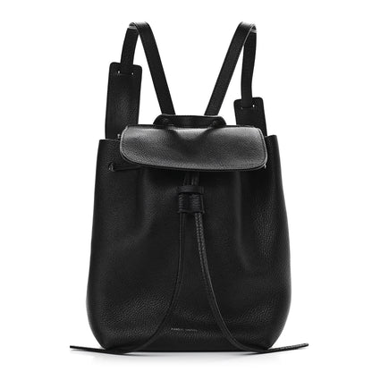 Mansur Gavriel Tumbled Calfskin Backpack Bag Black 1 of 14