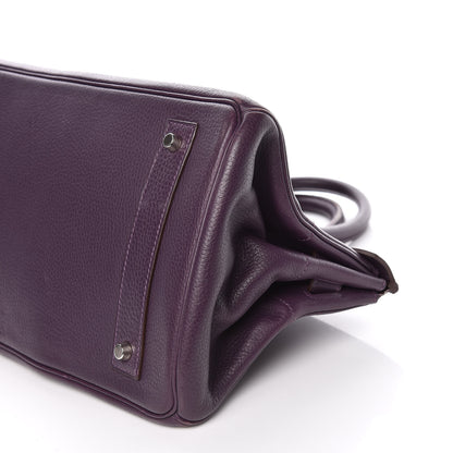 Hermes Taurillon Clemence JPG Birkin 42 Raisin 44 of 56
