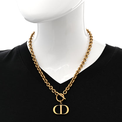 Christian Dior Metal 30 Montaigne Necklace Aged Gold 2 of 6