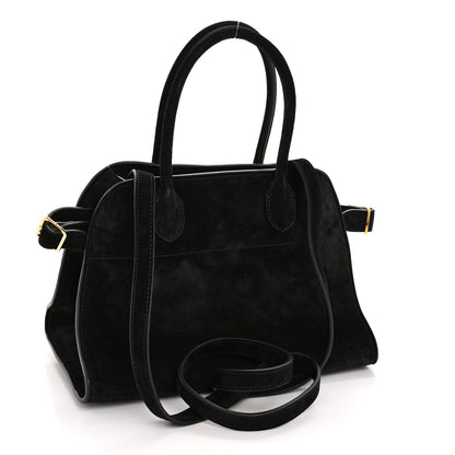 The Row Suede Soft Margaux 10 Bag Black 3 of 11