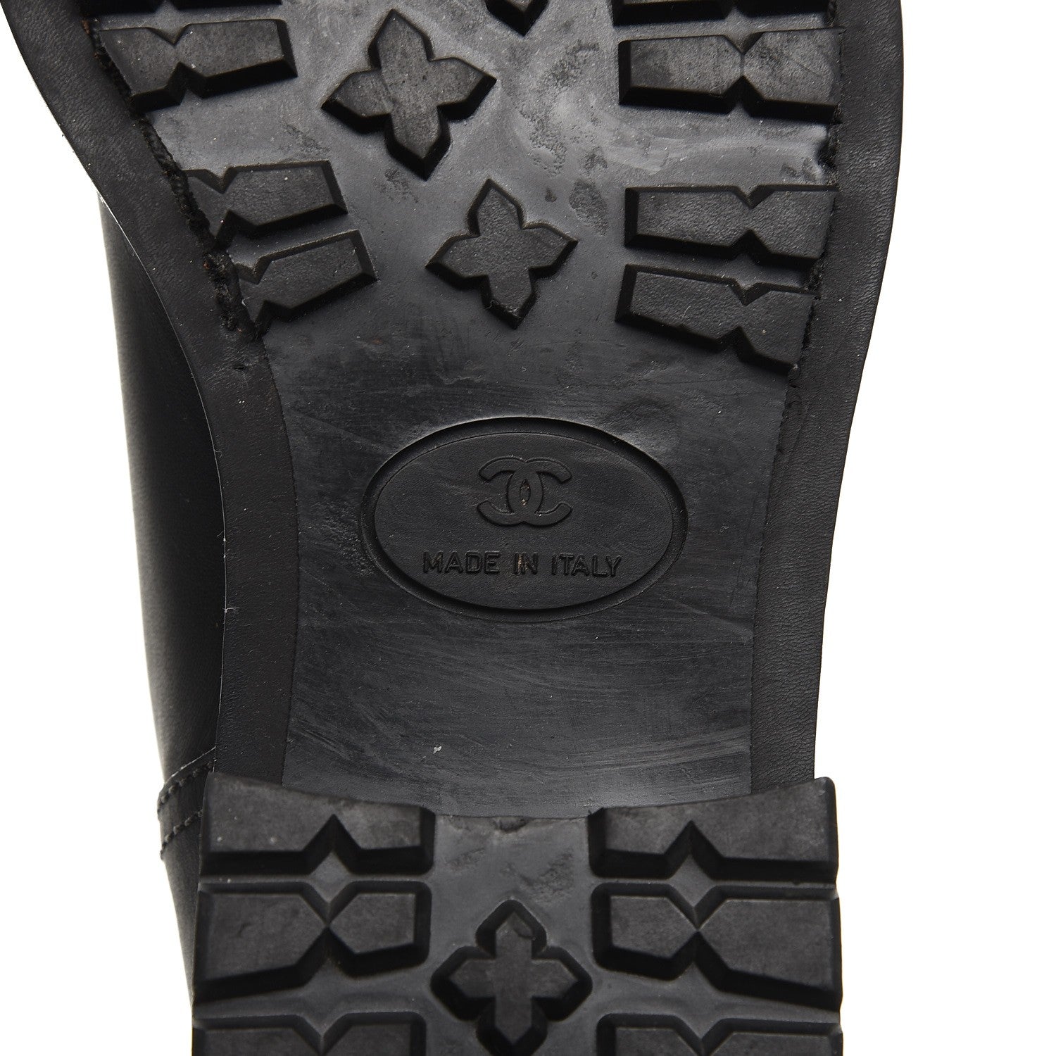 Chanel Calfskin Quilted Riding Boots 35.5 Black 6 of 9