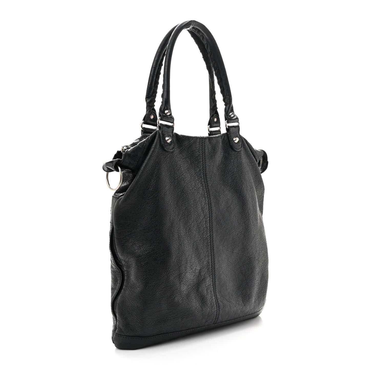 Agneau Classic Hardware Square Tote Black