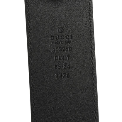 Gucci Calfskin Pearl Double G 85 34 Belt Black Cream 5 of 6