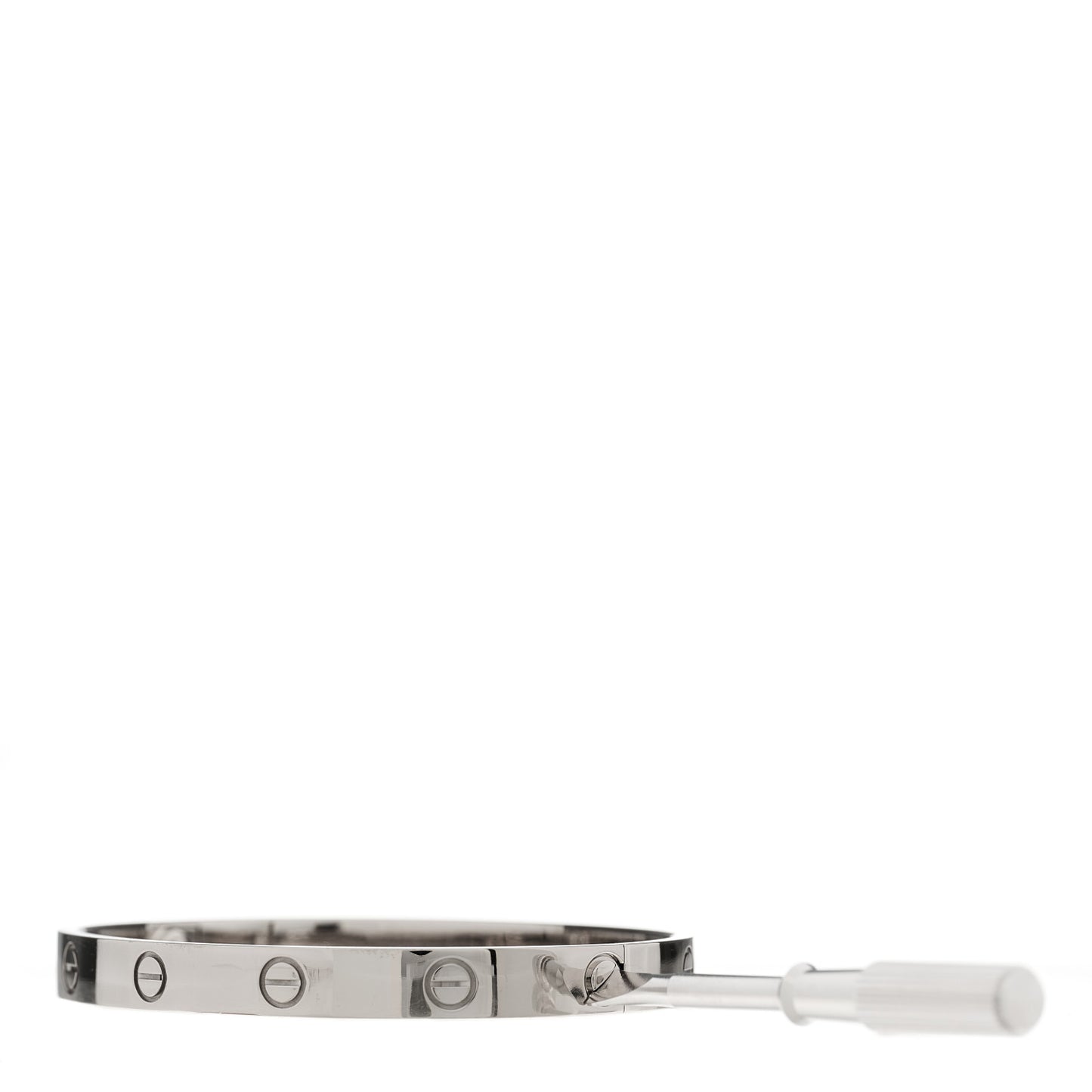 18K White Gold LOVE Bracelet 17