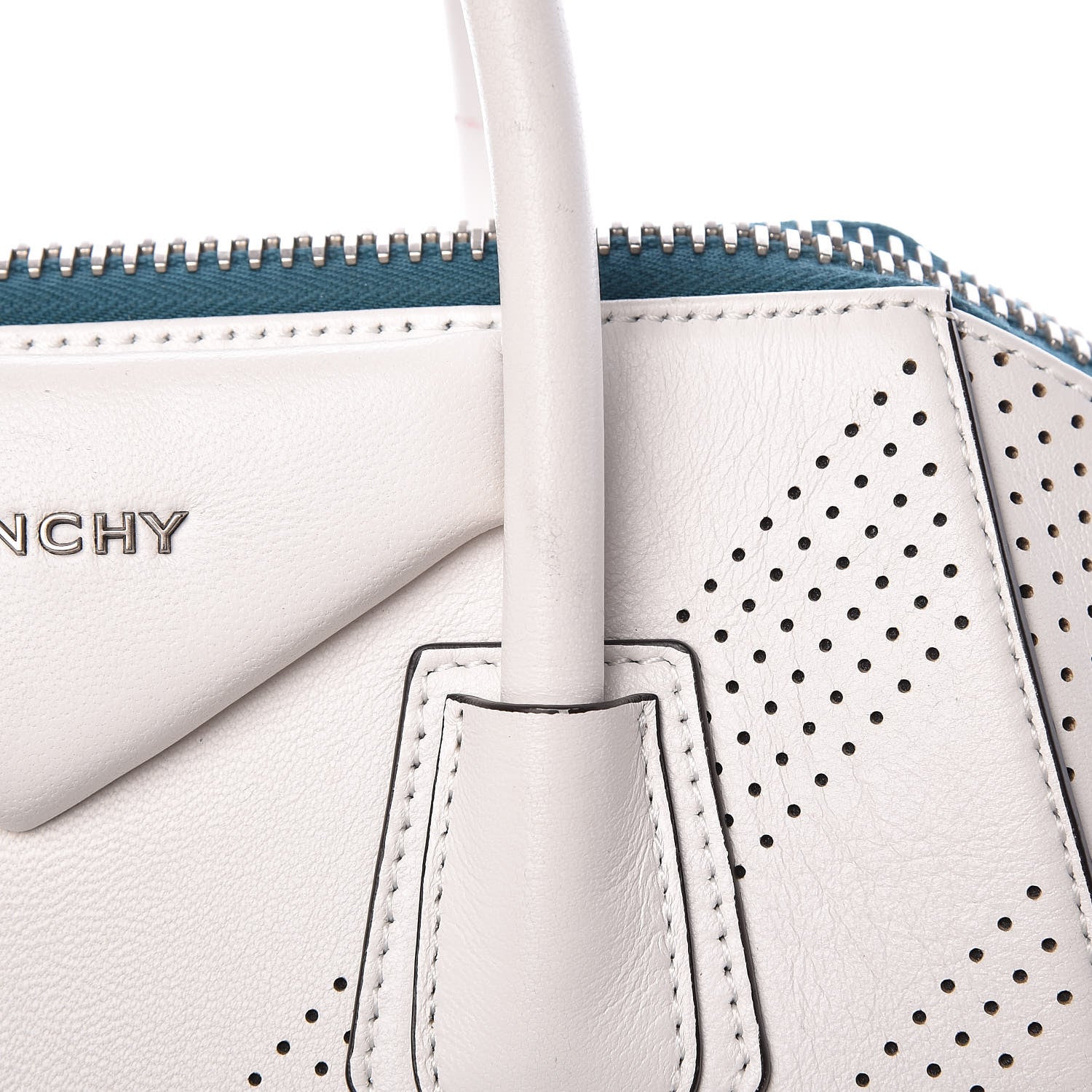 Givenchy Lambskin Perforated Small Antigona White 10 of 20