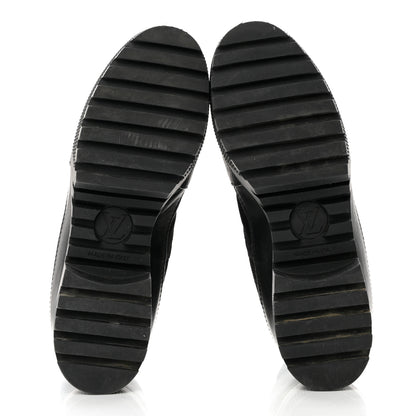 Louis Vuitton Suede Monogram Laureate Platform Desert Boots 38 Kaki Black 5 of 8