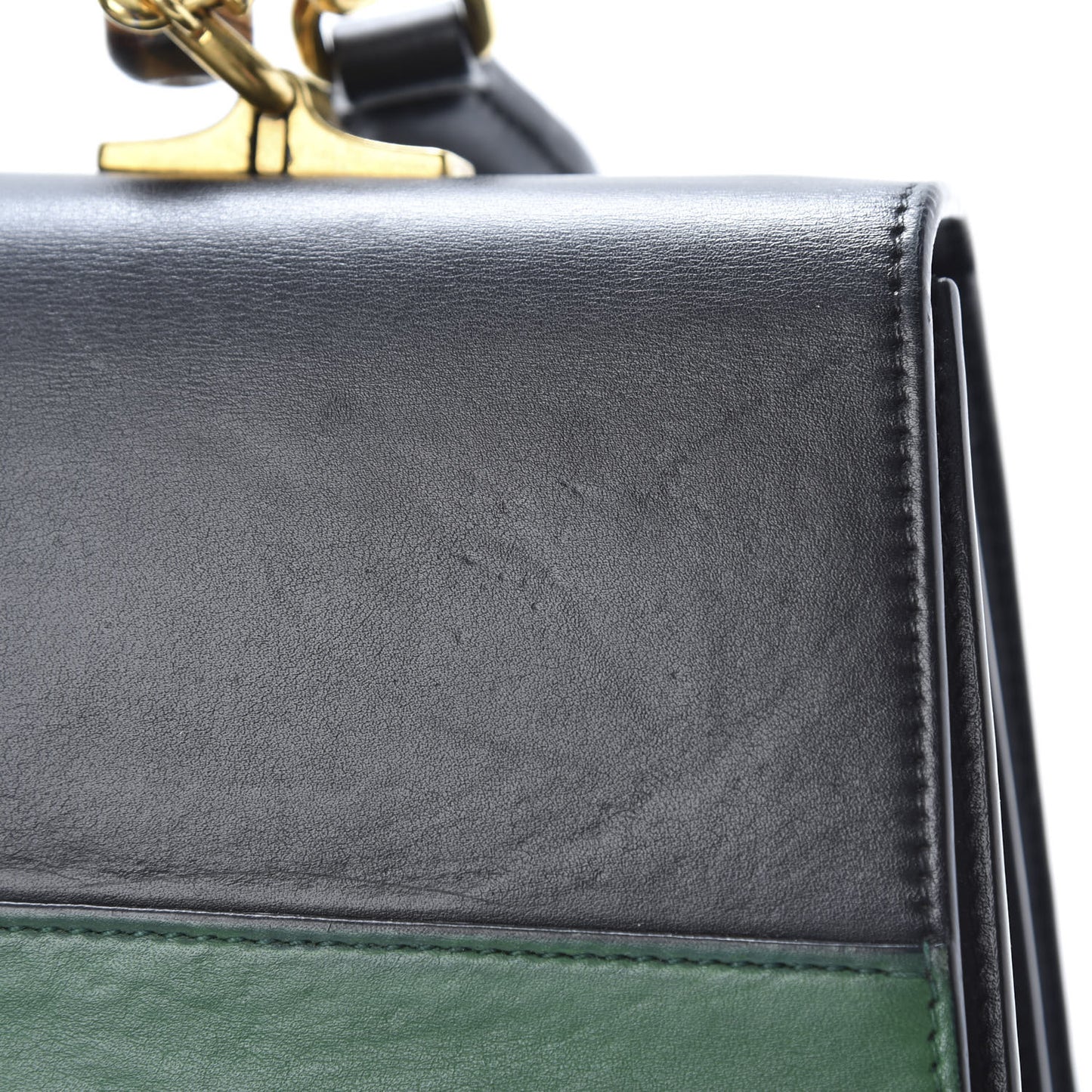 Calfskin Bamboo Web Large Dionysus Top Handle Bag Black Bright Evergreen Hibiscus Red