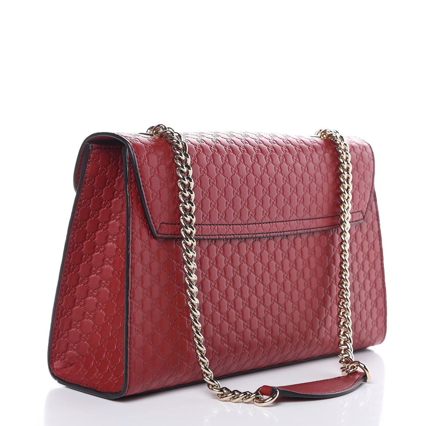 Microguccissima Medium Emily Chain Shoulder Bag Red