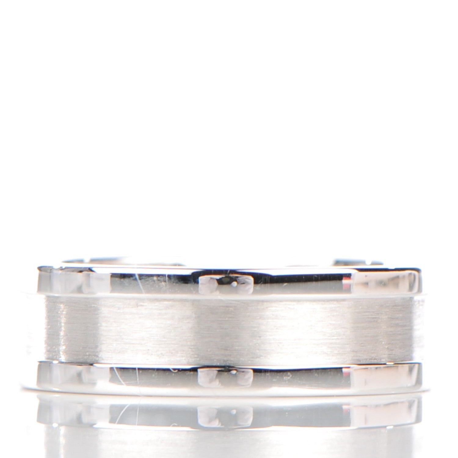 Cartier 18K White Gold 7mm C De Ring 57 8 3 of 7
