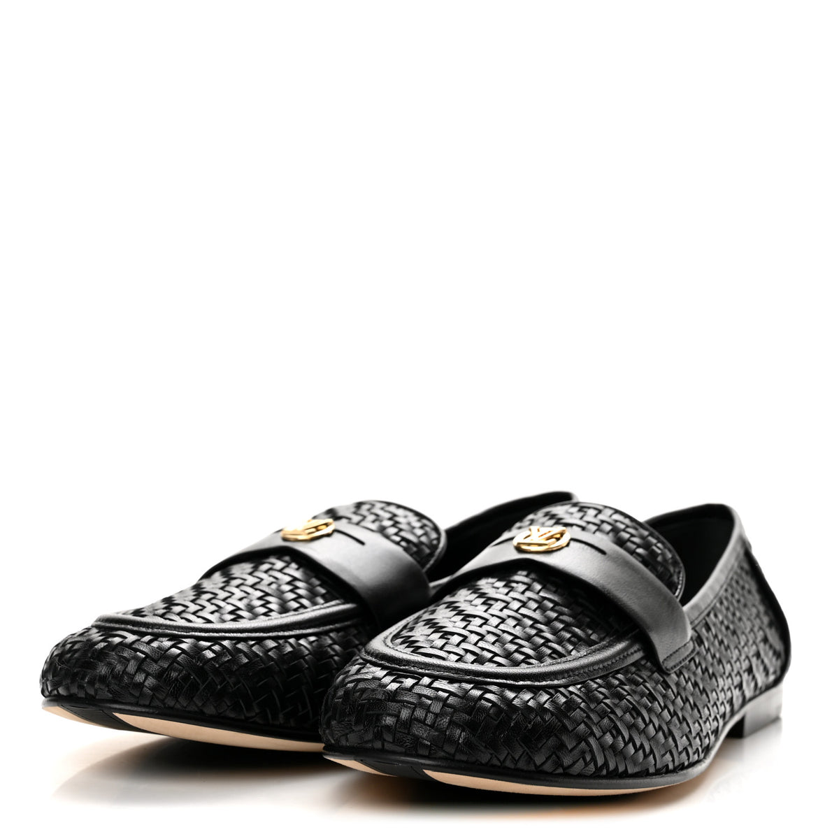 Louis Vuitton Goatskin Braided Soho Flat Loafer 41 Black 4 of 9