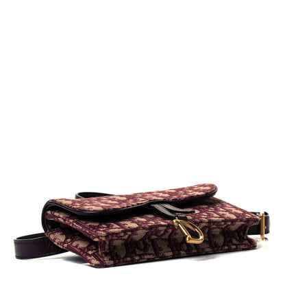 Christian Dior Oblique Saddle Belt Bag Bordeaux 6 of 8