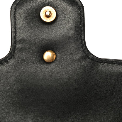 Gucci Calfskin Matelasse Super Mini GG Marmont Shoulder Bag Black 14 of 21