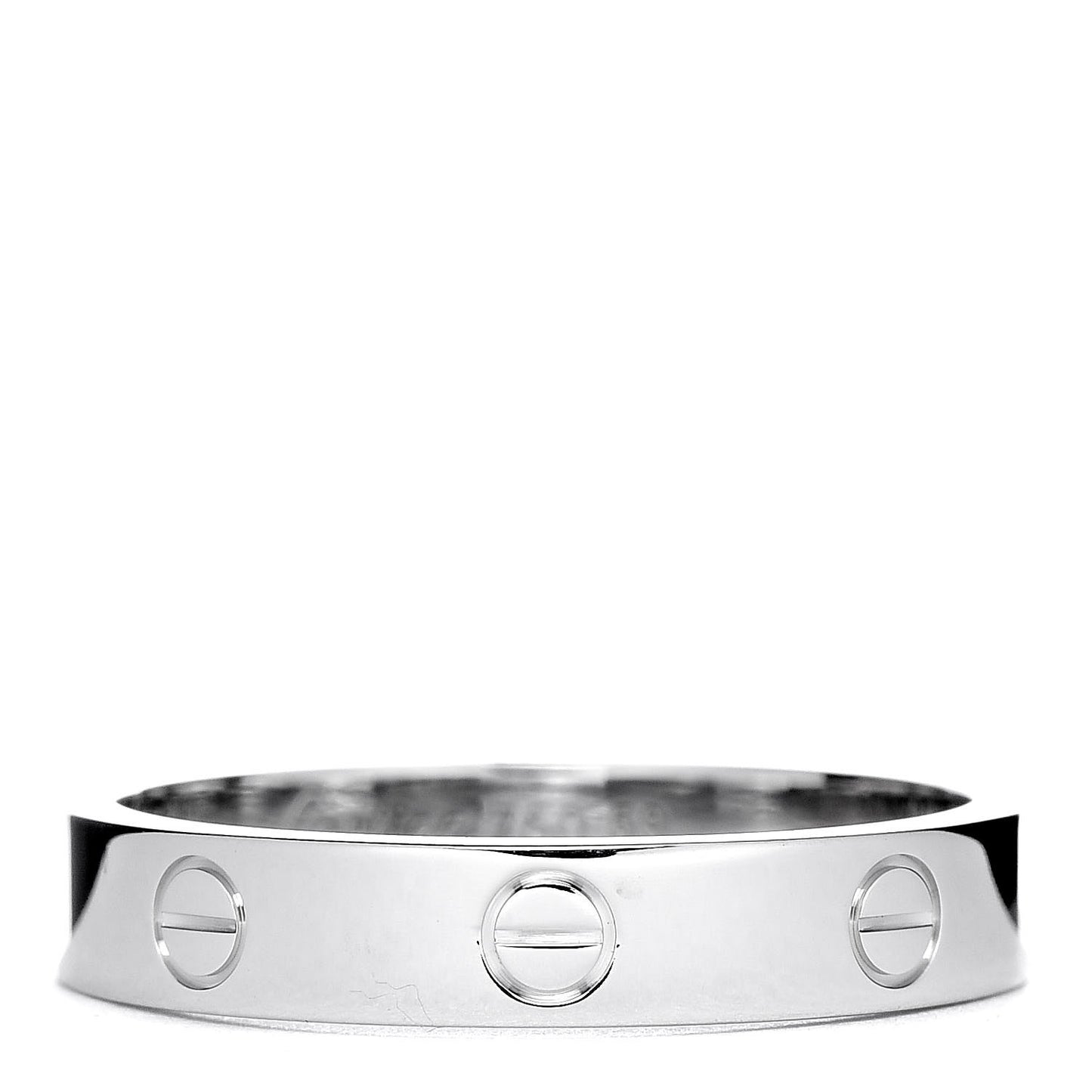 18K White Gold 4mm LOVE Wedding Band Ring 59 8.75