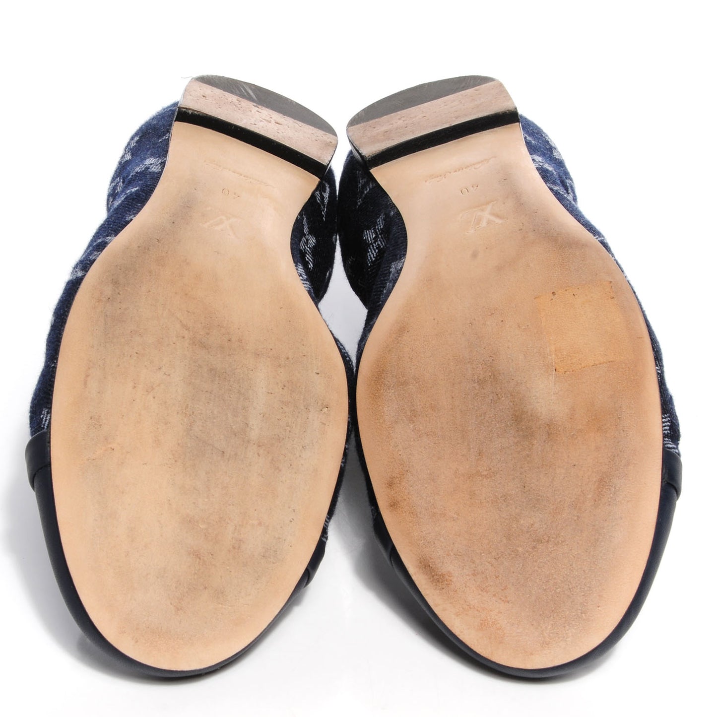 Monogram Denim Elba Ballerina Flats 40 US 10