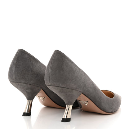 Prada Camoscio 65mm Pumps 37 Grey 4 of 7