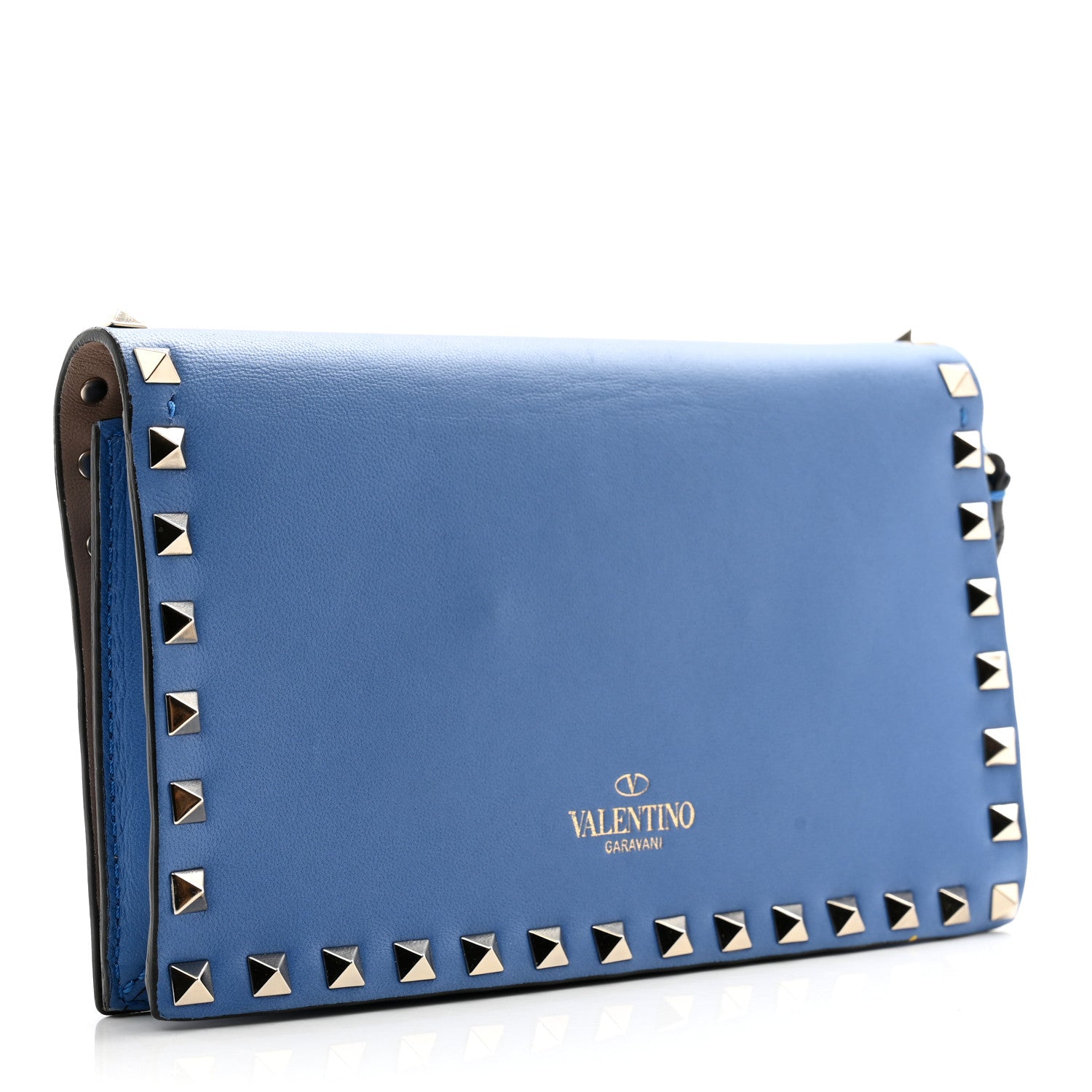 Valentino Garavani Nappa Small Rockstud Wristlet Clutch Light Sapphire 3 of 10