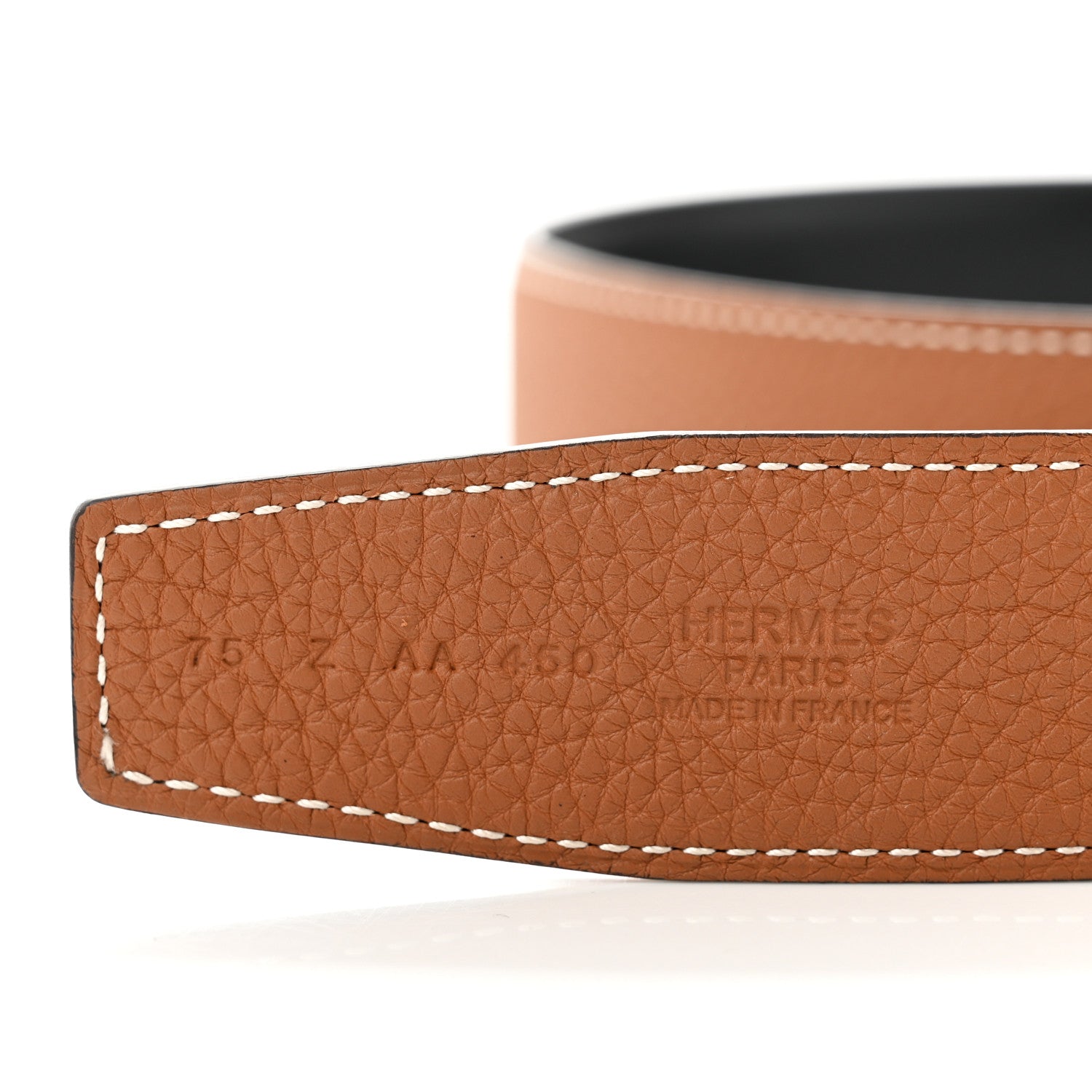 Hermes Box Togo So Black 32mm H Belt 75 Black Gold 5 of 5