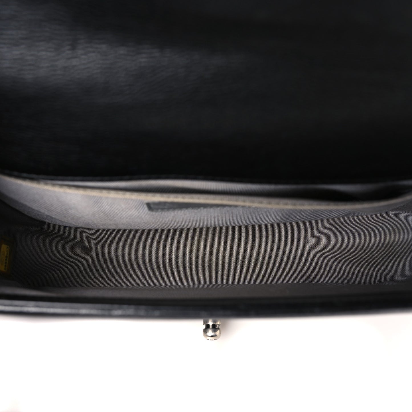 Calfskin Double Stitch Medium Boy Flap Black