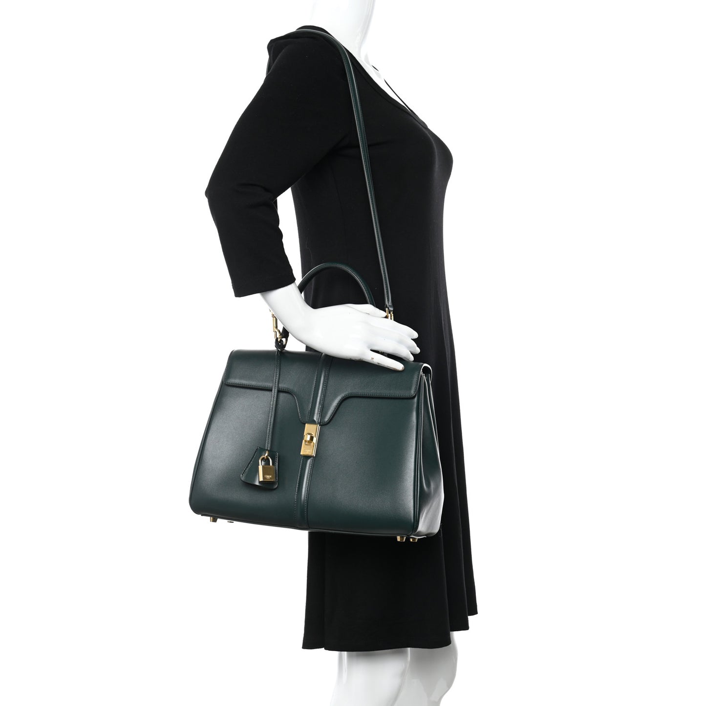 Satinated Calfskin Medium 16 Top Handle Bag Amazone