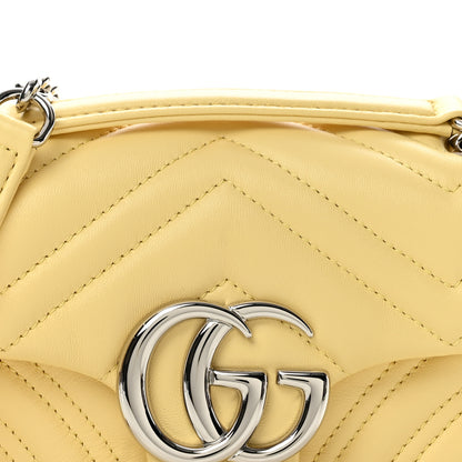 Gucci Lambskin Matelasse Small GG Marmont Shoulder Bag Yellow 8 of 12
