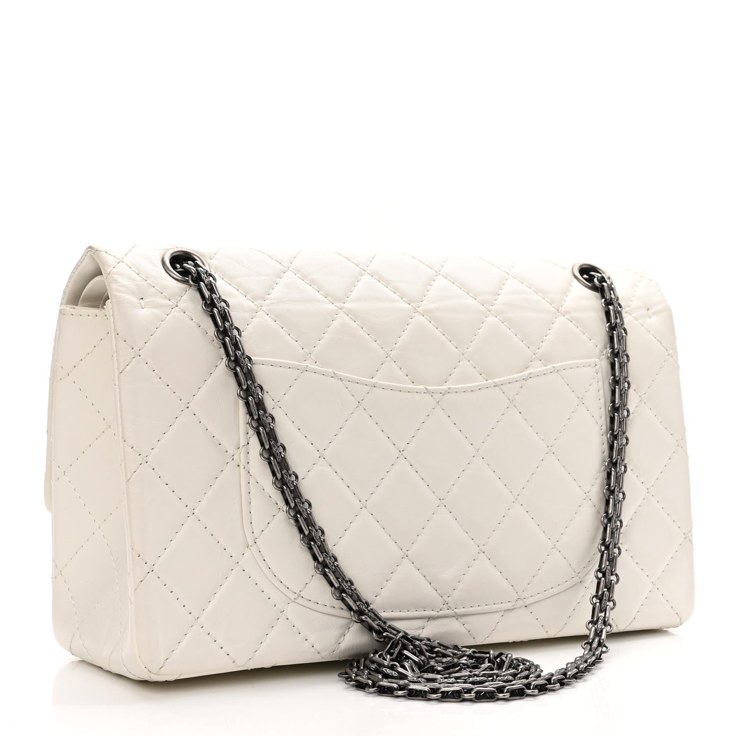 Chanel Aged Calfskin Quilted 2.55 Reissue 226 Flap Ivory 2 of 12