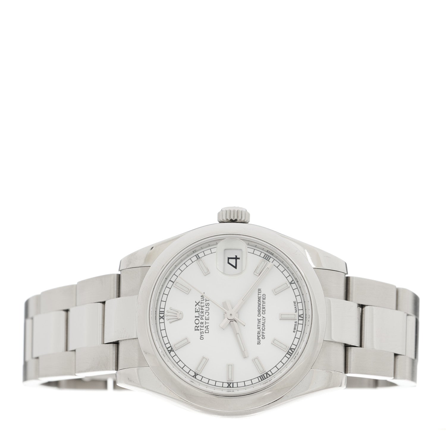 Rolex Stainless Steel 31mm Oyster Perpetual Datejust Watch White 178240 3 of 5