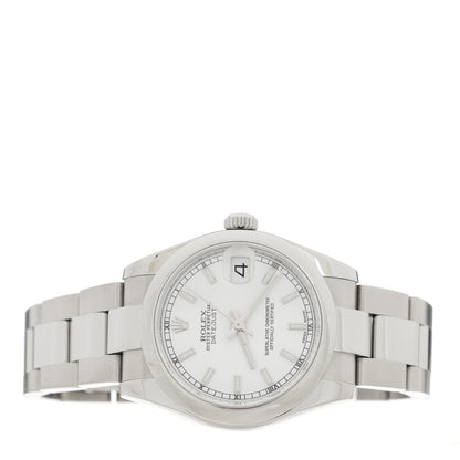 Rolex Stainless Steel 31mm Oyster Perpetual Datejust Watch White 178240 3 of 5