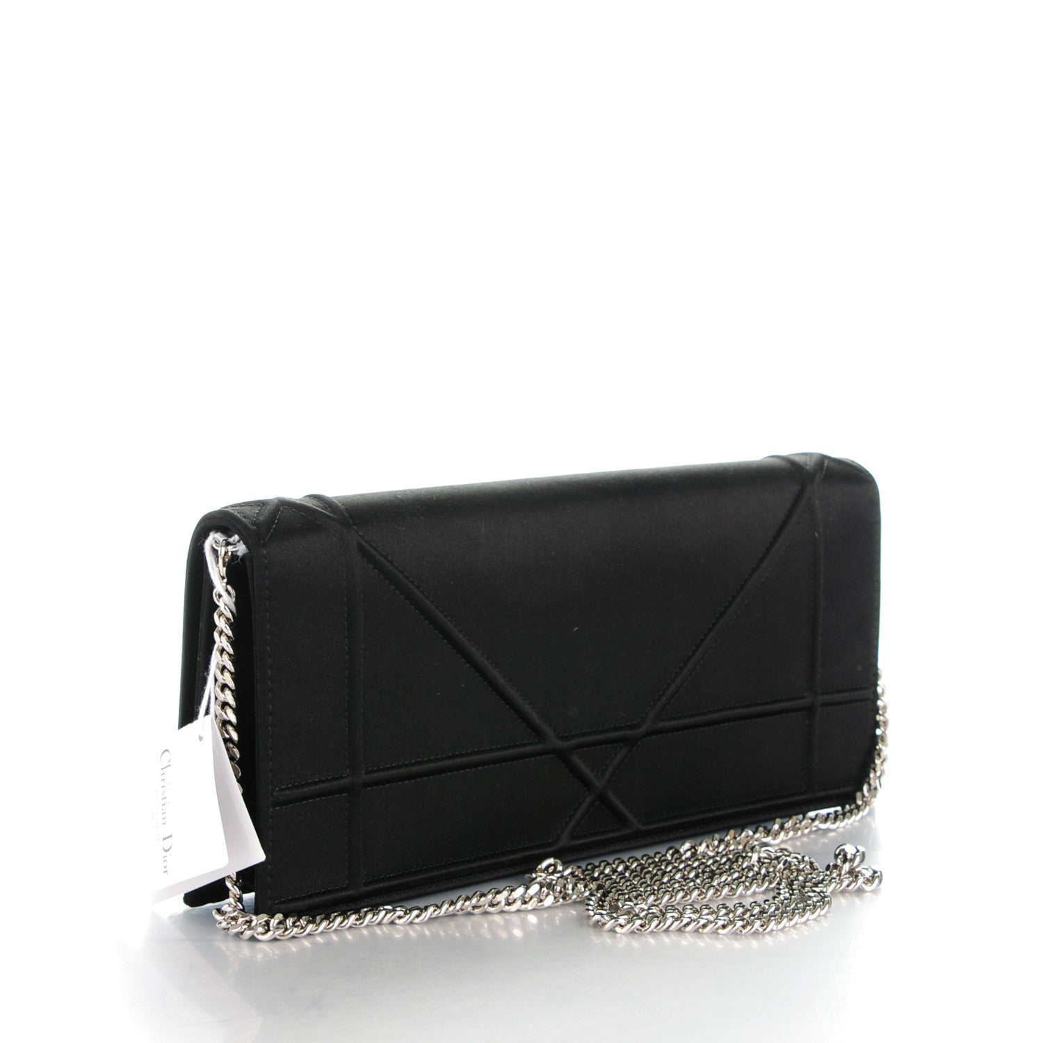 Christian Dior Satin Diorama Pochette Black 3 of 6