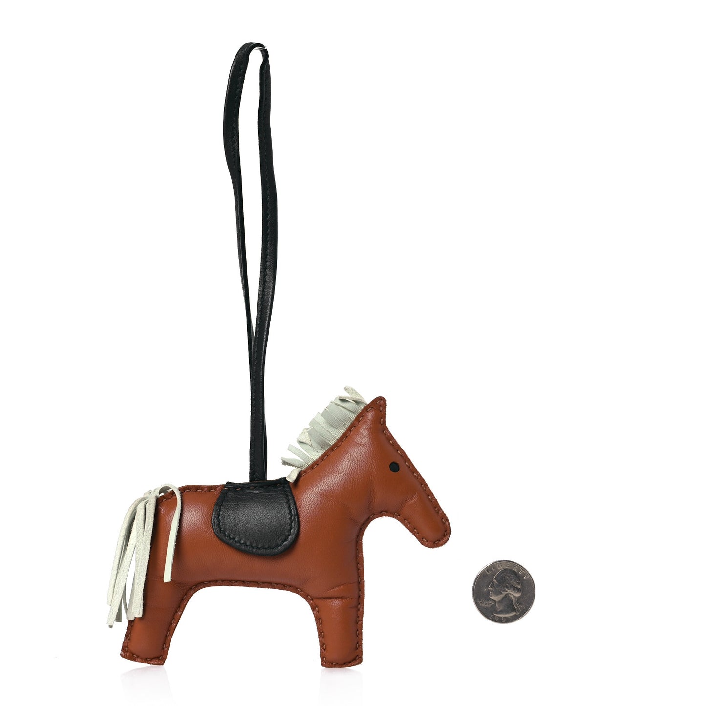 Milo Lambskin Grigri Rodeo Horse Bag Charm MM Gold Vert Cypress Vert Fizz