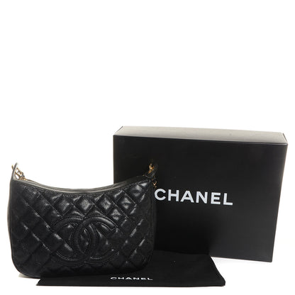 Chanel Caviar Quilted CC Hobo Black 6 of 10