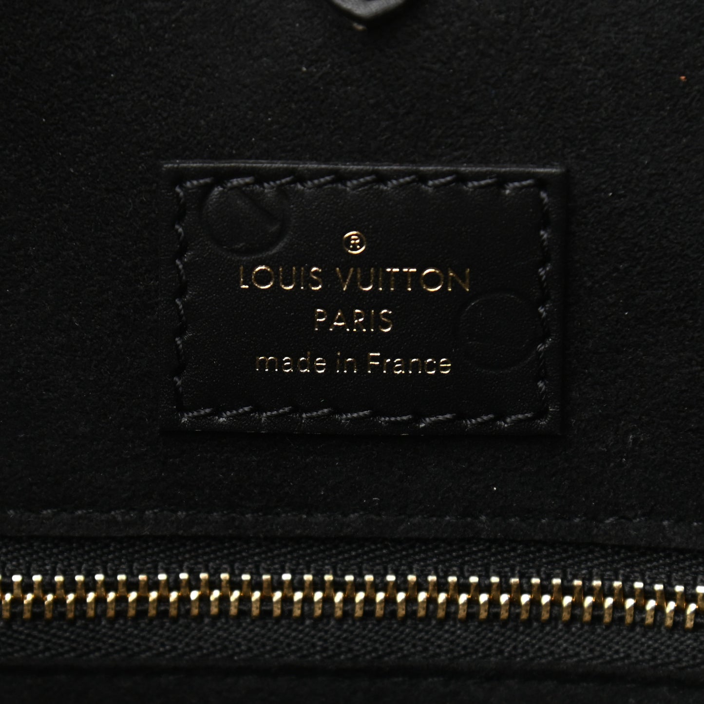 Calfskin Monogram Fold Tote MM Black Wine Cream