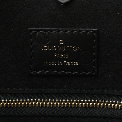 Louis Vuitton Calfskin Monogram Fold Tote MM Black Wine Cream 6 of 9