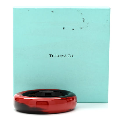 Tiffany Lacquer Hardwood Elsa Peretti Doughnut Bangle Bracelet Negoro 4 of 4