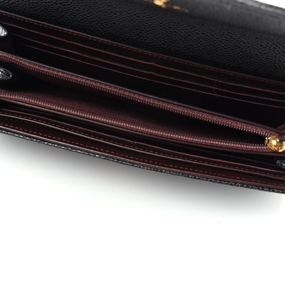 Chanel Caviar Quilted Large Gusset Flap Wallet Black 5 of 9
