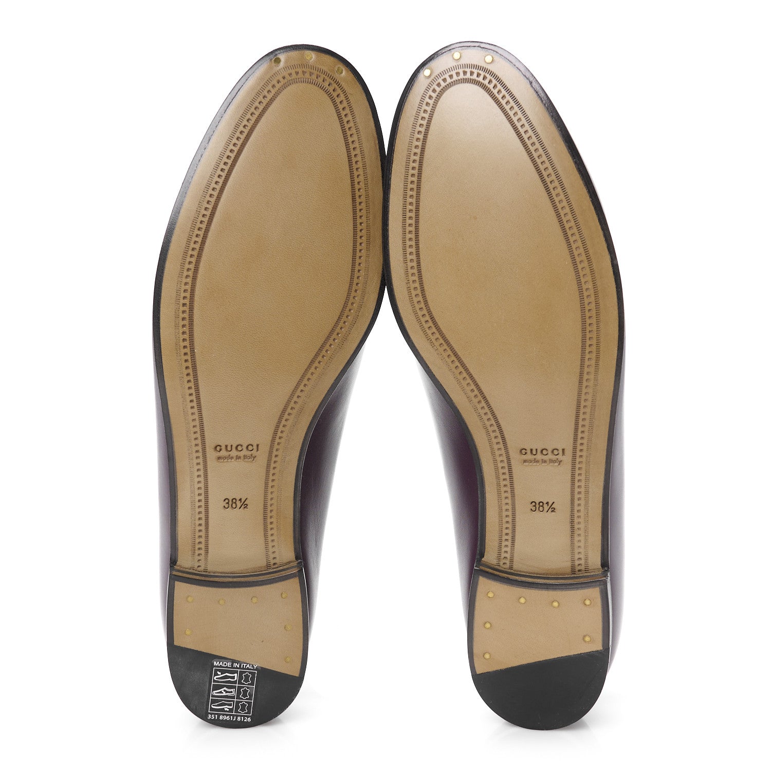 Gucci Betis Glamour Calfskin Womens Jordaan Loafers 38.5 Rosso Ancora 6 of 9