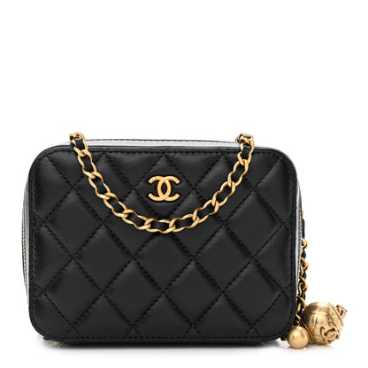 Chanel Lambskin Quilted CC Pearl Crush Camera Case Black 1 of 11