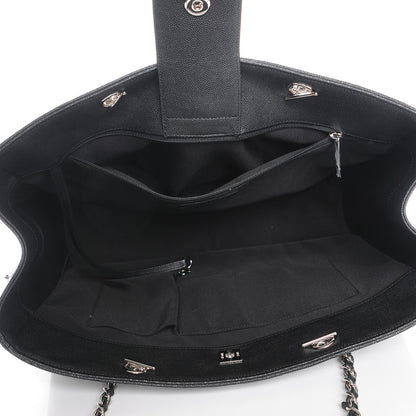 Chanel Calfskin Quilted Large CC Shopping Tote Black 4 of 6