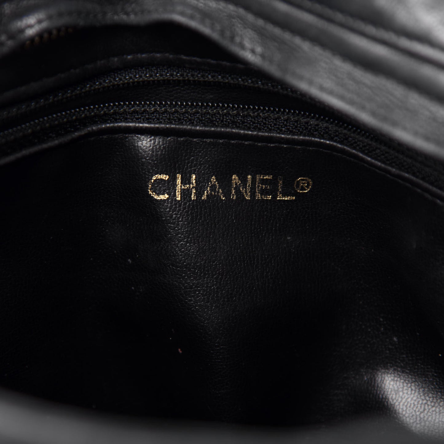 Lambskin Quilted Shoulder Bag Black