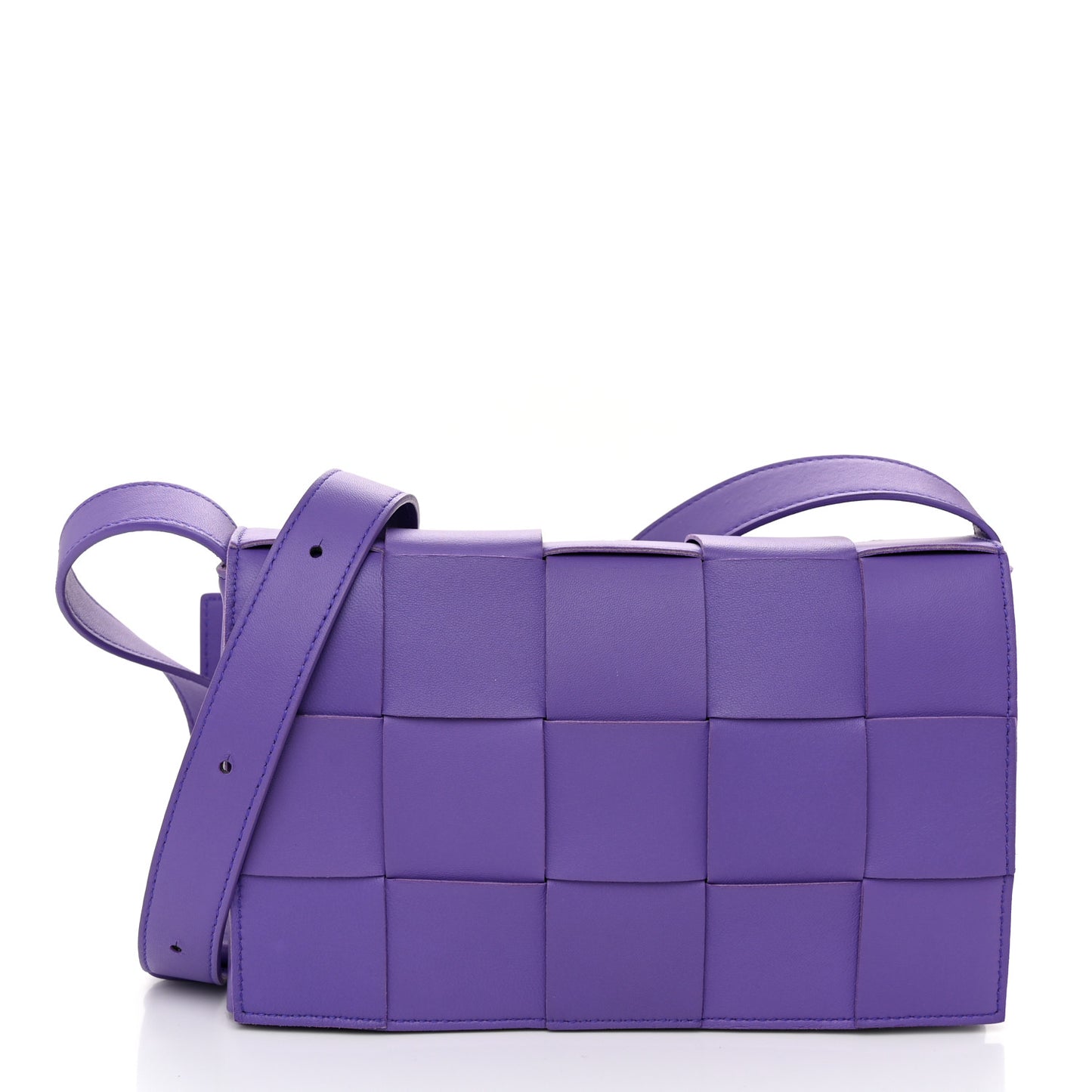Lambskin Maxi Intrecciato Cassette Crossbody Bag Purple