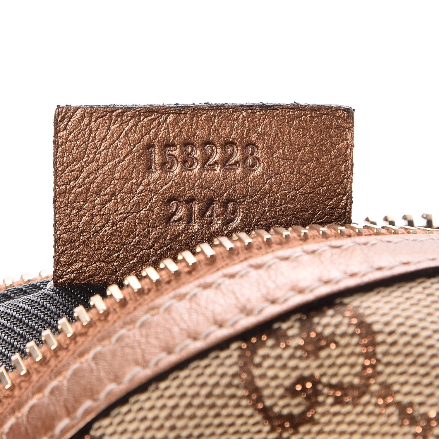 Gucci Monogram Small Cosmetic Case Metallic Bronze 7 of 7
