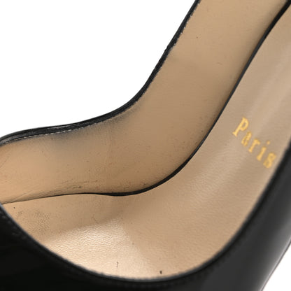 Christian Louboutin Patent Flo Sling 120 Pumps 37 Black 9 of 11