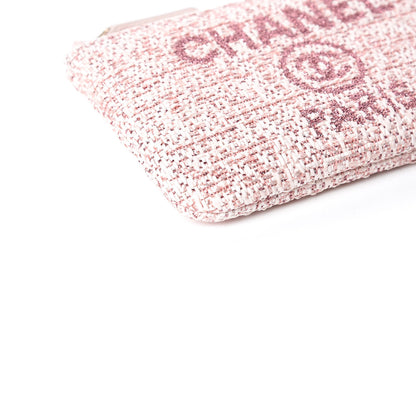 Chanel Woven Straw Raffia Deauville Cosmetic Pouch Pink 5 of 10
