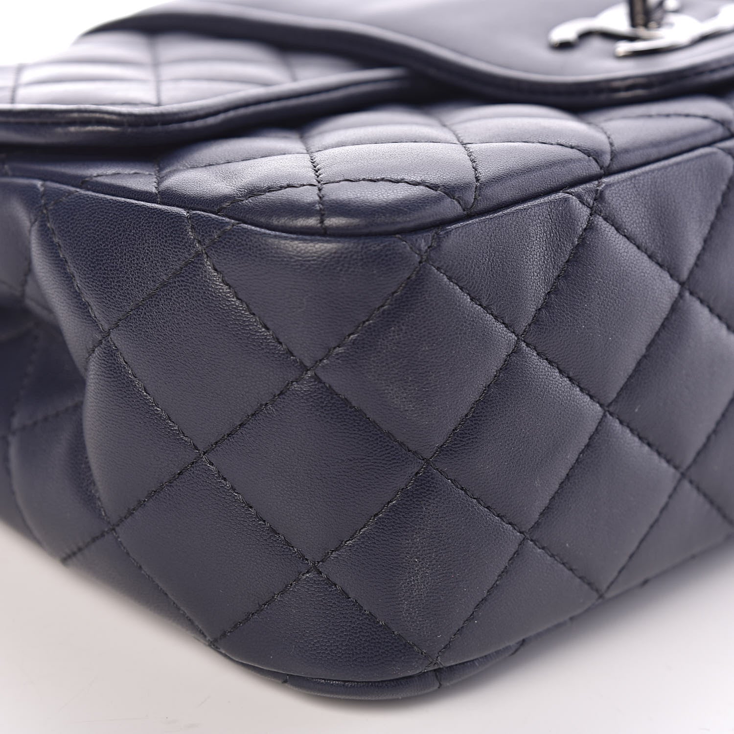 Chanel Lambskin Quilted Elementary Chic Flap Navy 5 of 13