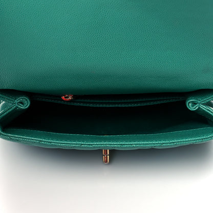 Chanel Caviar Lizard Quilted Mini Coco Handle Flap Green 5 of 11